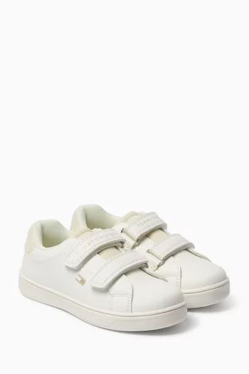 Logan Velcro Sneakers in Faux Leather