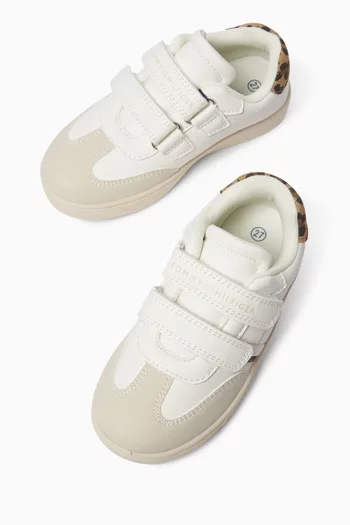 Logan Velcro Sneakers in Faux Leather