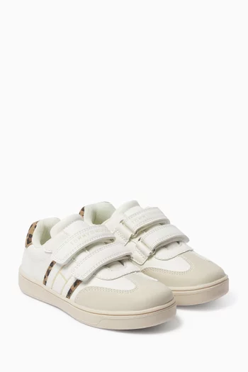 Logan Velcro Sneakers in Faux Leather