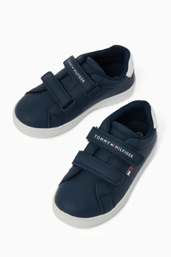 Logan Velcro Sneakers in Faux Leather