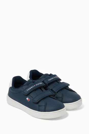 Logan Velcro Sneakers in Faux Leather