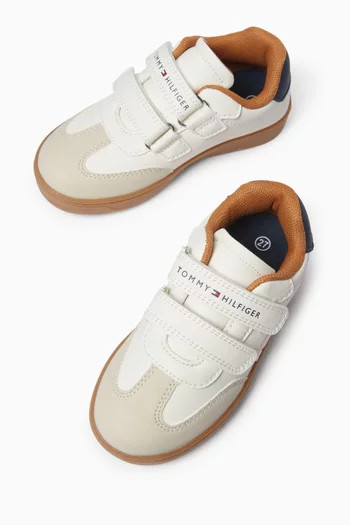 Logan Velcro Sneakers in Faux Leather