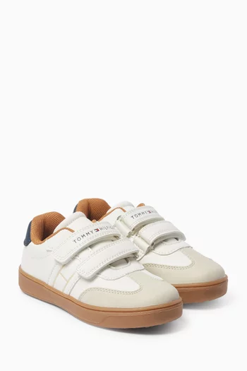 Logan Velcro Sneakers in Faux Leather