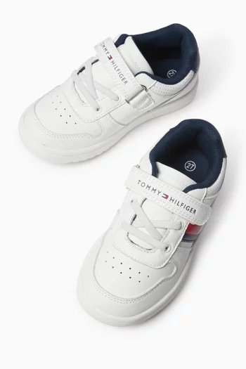 Skyler Flag Low-cut Sneakers in Faux Leather