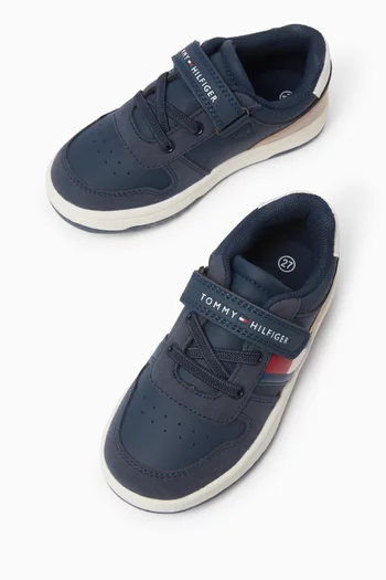 Skyler Flag Low-cut Sneakers in Faux Leather