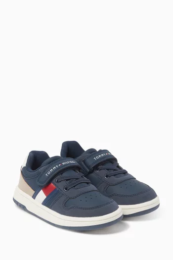 Skyler Flag Low-cut Sneakers in Faux Leather