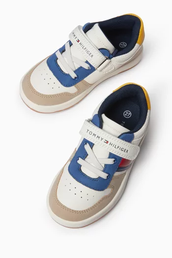 Skyler Flag Low-cut Sneakers in Faux Leather