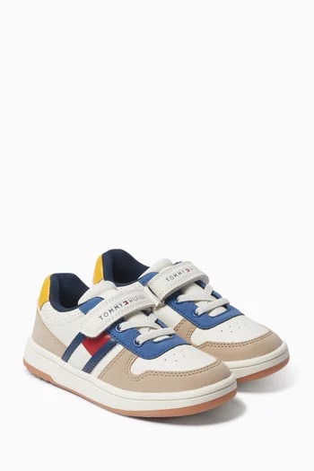 Skyler Flag Low-cut Sneakers in Faux Leather