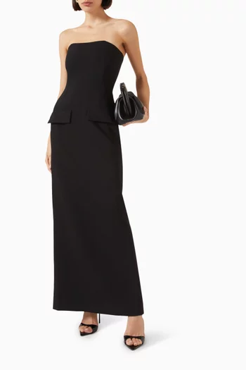 فستان روزا طويل كريب