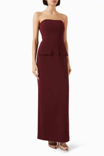 فستان روزا طويل كريب