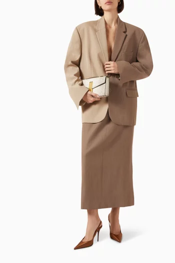 جاكيت زيلدا فضفاض بلونين مزيج صوف