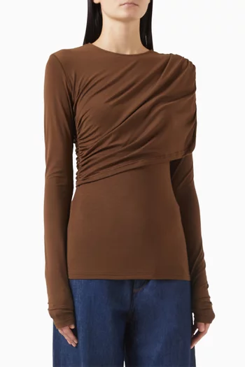 Eva Draped Top in Jersey