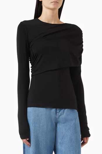 Eva Draped Top in Jersey