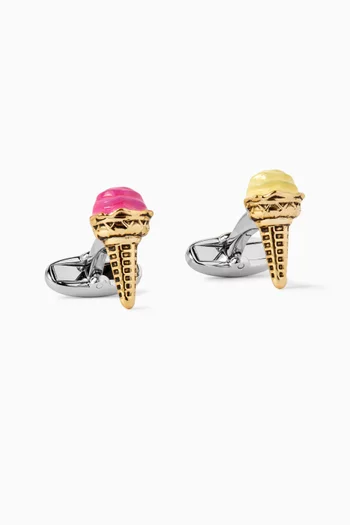 Ice Cream Cufflinks in Metal