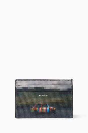 حافظة بطاقات ميني بطبعة بتصميم بيكسل جلد