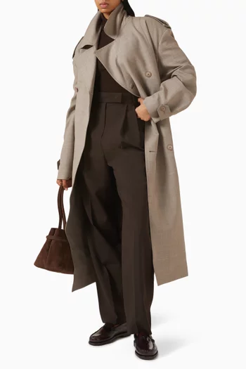 Bleecker Trench Coat in Wool Blend