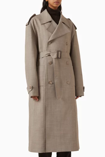 Bleecker Trench Coat in Wool Blend