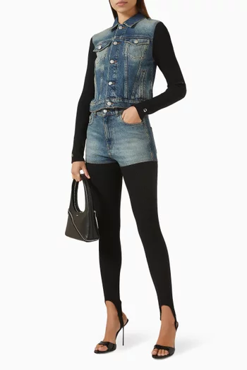 Hybrid Rib Jacket in Denim