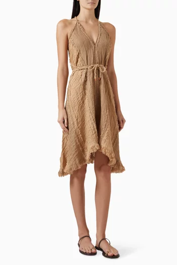 فستان بخطوط كاسكيمن وظهر مكشوف