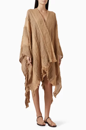 Puyul Lines Frayed Cape
