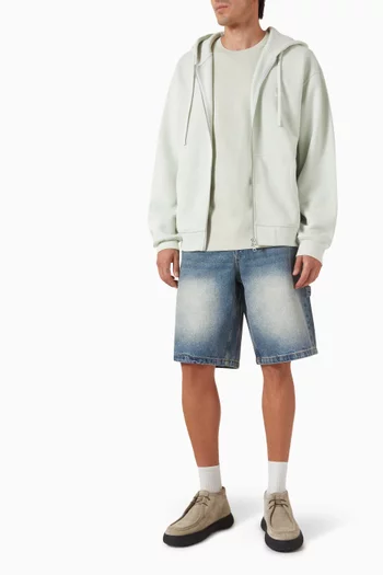 Cursive Small Logo Zip Hoodie in Cotton-blend