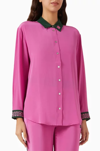 قميص فلورا بأكمام طويلة