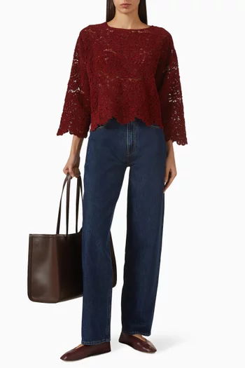 سترة ارولد بقصة مربعة حرير