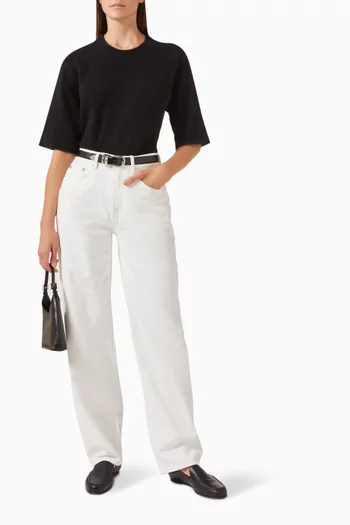 Raven Short-sleeve Sweater in Wool-blend