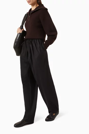 Drawstring Pants in Cashmere-blend