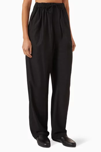 Drawstring Pants in Cashmere-blend