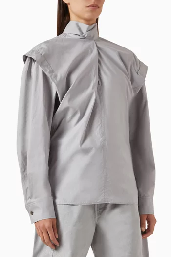 Ascot Blouse in Cotton-silk