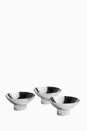 Striations Bowls in Stainless Steel, Set of 3