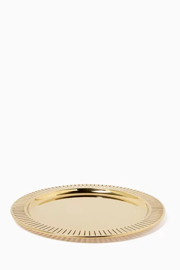 Striations Round Serving Tray