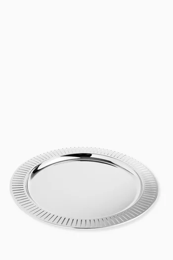 Striations Round Serving Tray