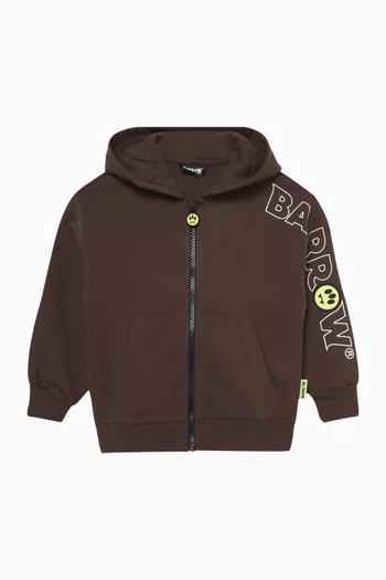 Printed Hoodie in Cotton Fleece