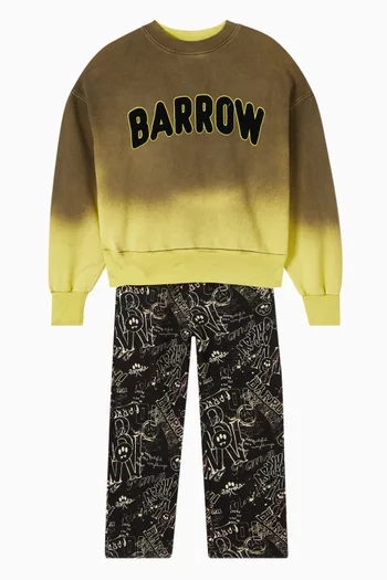 Doodle-print Sweatpants in Cotton-fleece