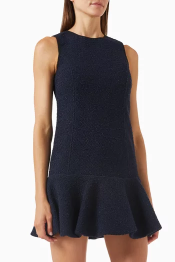 فستان أروستو بقصة واسعة تويد مزين بنقشة