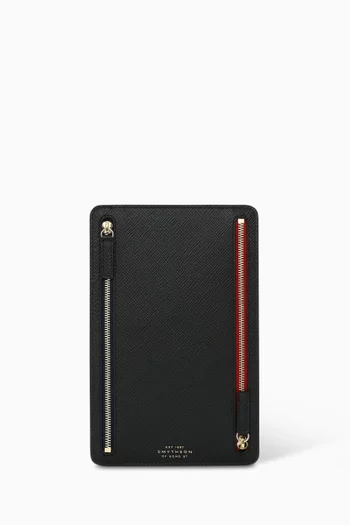 Multi-zip Case in Panama Calf Leather