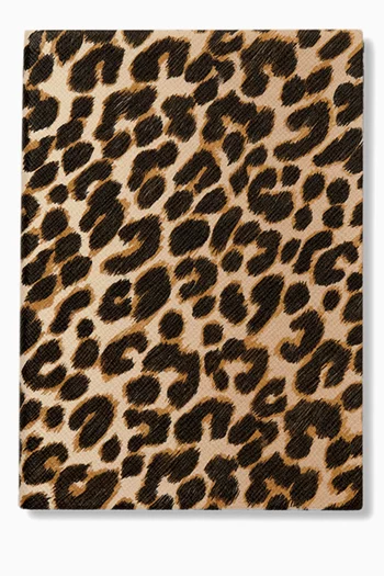 Soho Leopard Notebook in Leather