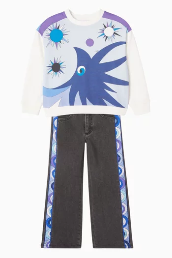 Capsule Printed Sweatshirt in Cotton Jersey