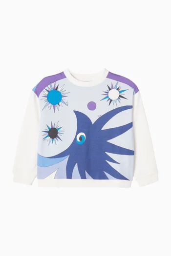 Capsule Printed Sweatshirt in Cotton Jersey