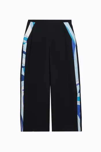 Printed Wide-leg Pants