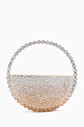 Eternity Crystal-embellished Top-handle Bag in Satin