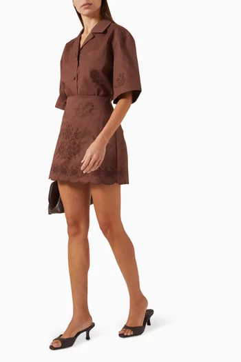 Walter Embroidered Shirt in Cotton