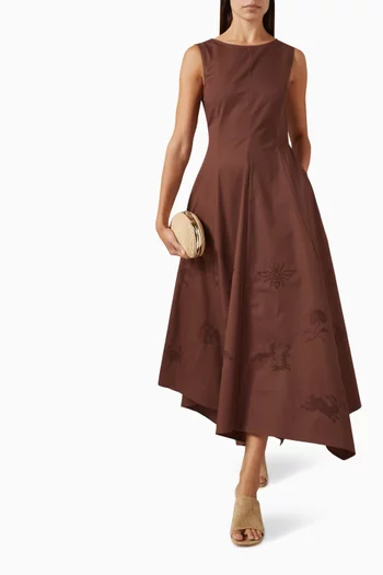 Jacqueline Asymmetric Dress in Cotton
