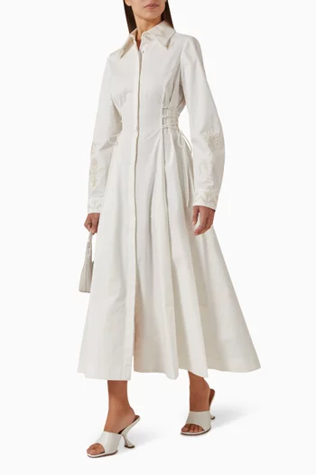 Josephine Lace-side Shirtdress