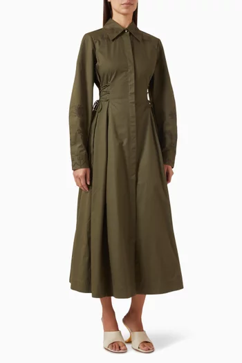 Josephine Lace-side Shirtdress