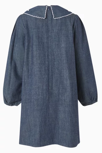 فستان بكشكش قطن دينم