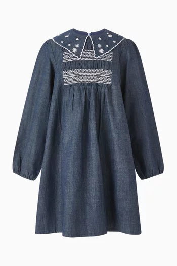 فستان بكشكش قطن دينم