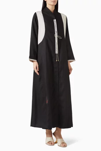 Long-sleeve Abaya in Linen